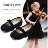 imageFelix ampamp Flora Toddler Little Girls Dress Shoes  Flower Girls Mary Jane Flats Ballet Shoes Party WeddingBf22black