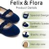 imageFelix ampamp Flora Toddler Little Girls Dress Shoes  Flower Girls Mary Jane Flats Ballet Shoes Party WeddingBf22navy Blue