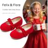 imageFelix ampamp Flora Toddler Little Girls Dress Shoes  Flower Girls Mary Jane Flats Ballet Shoes Party WeddingBf22red