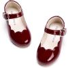 imageFelix ampamp Flora Toddler Flower Girl Dress Shoes  Baby Girl Ballet Mary Jane Flats for Party School WeddingB902pl Burgundy