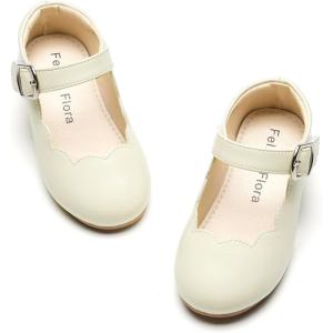 imageFelix ampamp Flora Toddler Flower Girl Dress Shoes  Baby Girl Ballet Mary Jane Flats for Party School WeddingB902ivory White