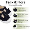 image:imageFelix amp Flora Soft Sole Baby Dress Shoes  Infant Baby Walking Shoes Moccasinss Rubber Sole Crib ShoesByb03black