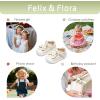 image:imageFelix amp Flora Soft Sole Baby Dress Shoes  Infant Baby Walking Shoes Moccasinss Rubber Sole Crib ShoesByb03fl Beige