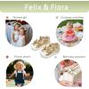 image:imageFelix amp Flora Soft Sole Baby Dress Shoes  Infant Baby Walking Shoes Moccasinss Rubber Sole Crib ShoesByb03fl Gold