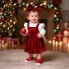 image:imageFelix amp Flora Soft Sole Baby Dress Shoes  Infant Baby Walking Shoes Moccasinss Rubber Sole Crib ShoesByb03red