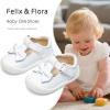 image:imageFelix amp Flora Soft Sole Baby Dress Shoes  Infant Baby Walking Shoes Moccasinss Rubber Sole Crib ShoesByb03white