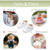 image:imageFelix amp Flora Soft Sole Baby Dress Shoes  Infant Baby Walking Shoes Moccasinss Rubber Sole Crib ShoesByb03white