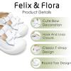 image:imageFelix amp Flora Soft Sole Baby Dress Shoes  Infant Baby Walking Shoes Moccasinss Rubber Sole Crib ShoesByb03white