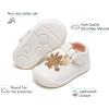 image:imageFelix amp Flora Soft Sole Baby Dress Shoes  Infant Baby Walking Shoes Moccasinss Rubber Sole Crib ShoesByb05white