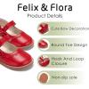 image:imageFelix amp Flora Toddler Girl Mary Jane Dress Shoes  School Oxford Flats for Girl Party ShoesB429red