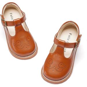 image:imageFelix amp Flora Toddler Girl Mary Jane Dress Shoes  School Oxford Flats for Girl Party ShoesB425brown