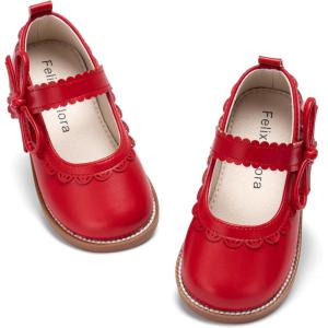 image:imageFelix amp Flora Toddler Girl Mary Jane Dress Shoes  School Oxford Flats for Girl Party ShoesB429red