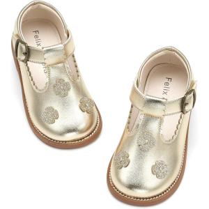 image:imageFelix amp Flora Toddler Girl Mary Jane Dress Shoes  School Oxford Flats for Girl Party ShoesB436gold