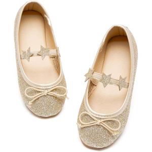 image:imageFelix amp Flora Toddler Flower Girl Mary Jane Shoes  Little Girls Dress Flats Princess Wedding PartyBh24glitter Gold