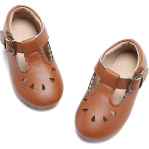 image:imageFelix amp Flora Toddler Little Girl Flat Oxfords Dress Shoes  Mary Jane Princess for Girl Party School ShoesB326brown