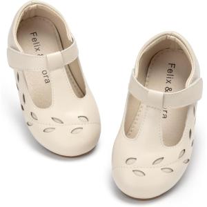 image:imageFelix amp Flora Toddler Little Girl Flat Oxfords Dress Shoes  Mary Jane Princess for Girl Party School ShoesB414beige