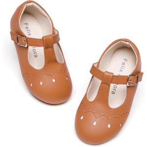 image:imageFelix amp Flora Toddler Little Girl Flat Oxfords Dress Shoes  Mary Jane Princess for Girl Party School ShoesB415brown