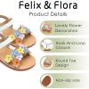 image:imageFelix amp Flora Toddler Girl Sandals Flower Girl Dress Shoes Open Toe Little Kid Summer FlatsBc308multicolor