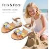 image:imageFelix amp Flora Toddler Girl Sandals Flower Girl Dress Shoes Open Toe Little Kid Summer FlatsBc308multicolor