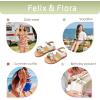 image:imageFelix amp Flora Toddler Girl Sandals Flower Girl Dress Shoes Open Toe Little Kid Summer FlatsBc308multicolor