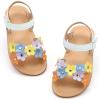 image:imageFelix amp Flora Toddler Girl Sandals Flower Girl Dress Shoes Open Toe Little Kid Summer FlatsBc308multicolor