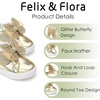 image:imageFelix amp Flora ToddlerLittle Kid Girls Running Shoes Sports Sneakers Princess Casual Glitter ShoesBs831bright Gold