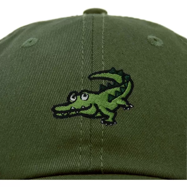 DALIX Alligator Cap Embroidered Mens Cotton Dad Hat Baseball Hat