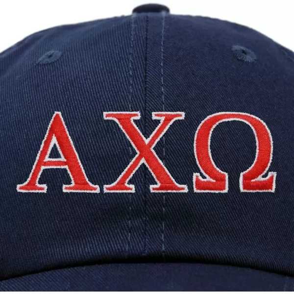 DALIX Alpha Chi Omega Greek Letters Hat Womens Embroidered Baseball Cap