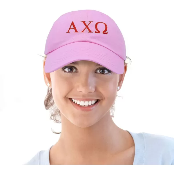 DALIX Alpha Chi Omega Greek Letters Hat Womens Embroidered Baseball Cap