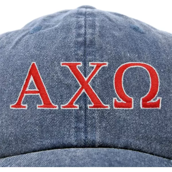 DALIX Alpha Chi Omega Greek Letters Hat Womens Embroidered Baseball Cap