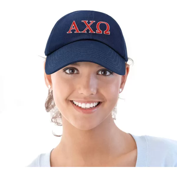 DALIX Alpha Chi Omega Greek Letters Hat Womens Embroidered Baseball Cap