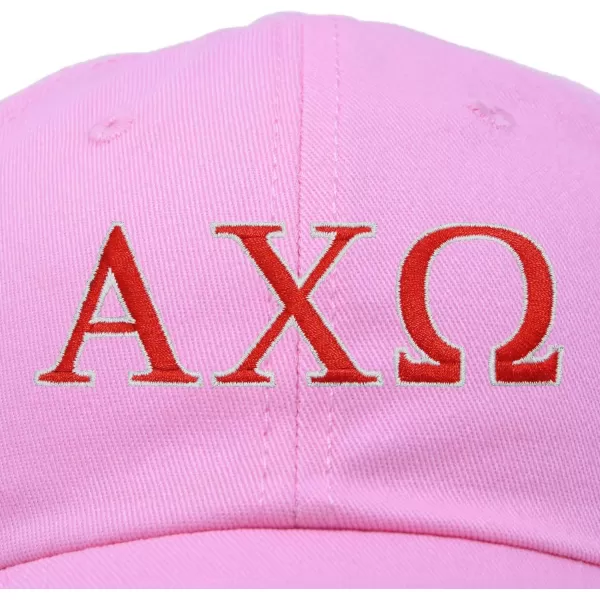 DALIX Alpha Chi Omega Greek Letters Hat Womens Embroidered Baseball Cap