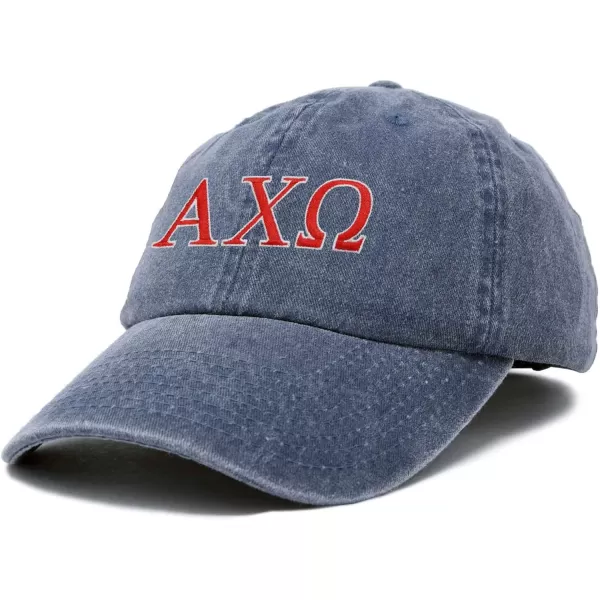 DALIX Alpha Chi Omega Greek Letters Hat Womens Embroidered Baseball Cap