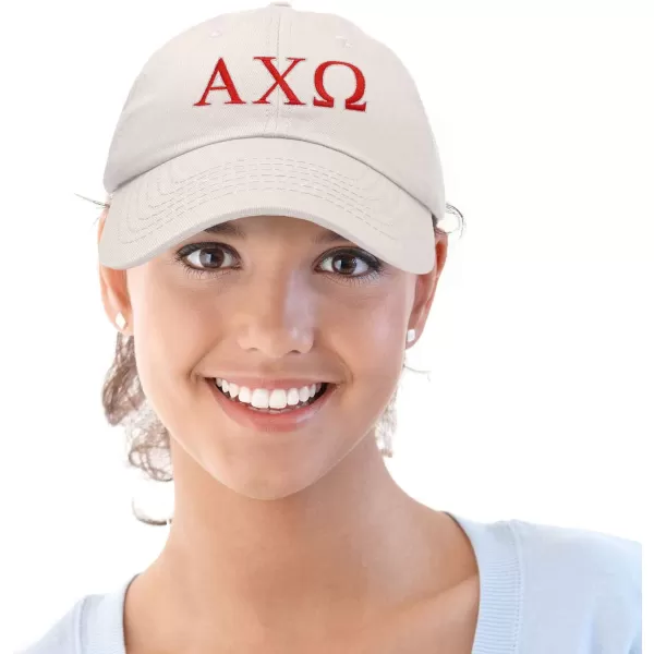 DALIX Alpha Chi Omega Greek Letters Hat Womens Embroidered Baseball Cap