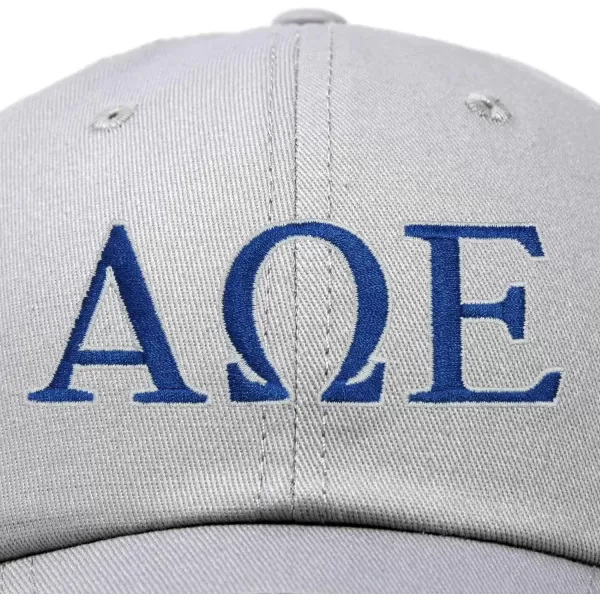 DALIX Alpha Omega Epsilon Greek Letters Hat Womens Embroidered Baseball Cap