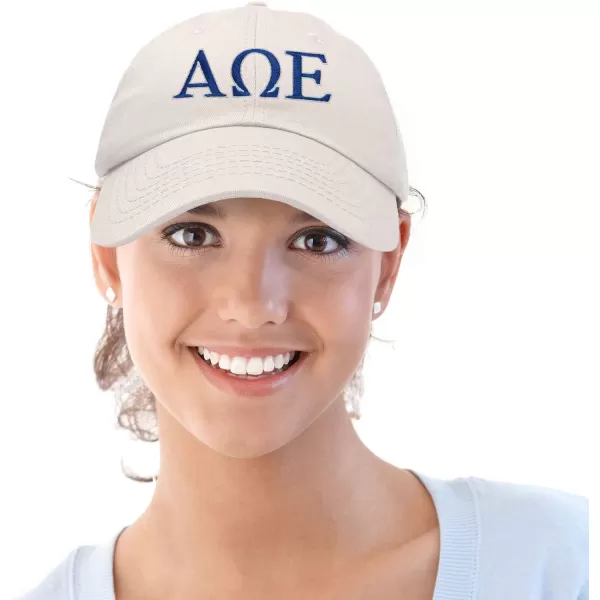 DALIX Alpha Omega Epsilon Greek Letters Hat Womens Embroidered Baseball Cap