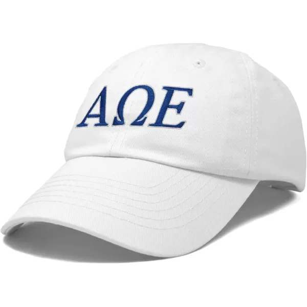 DALIX Alpha Omega Epsilon Greek Letters Hat Womens Embroidered Baseball Cap