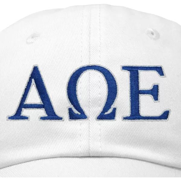 DALIX Alpha Omega Epsilon Greek Letters Hat Womens Embroidered Baseball Cap