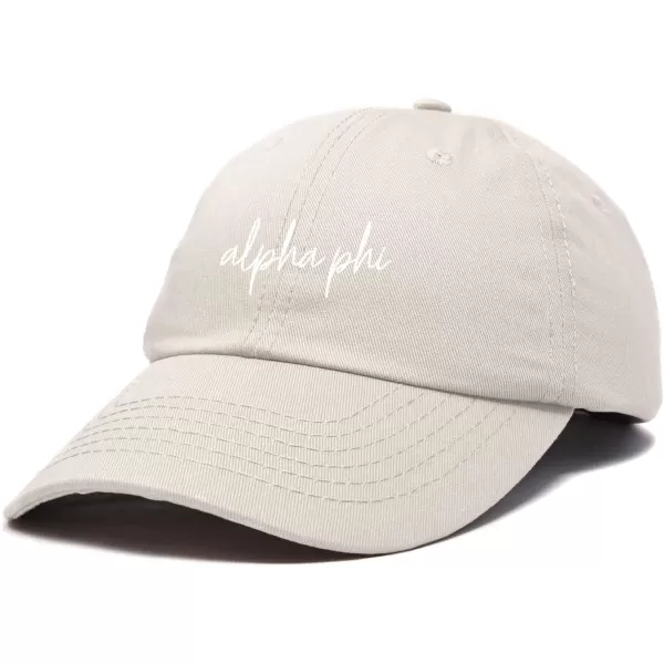 DALIX Alpha Phi Cursive Hat Womens Embroidered Baseball Cap