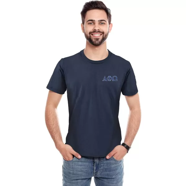 DALIX Alpha Phi Omega Greek Letters T-Shirt Men's Embroidered Fraternity Shirt