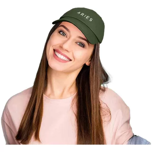 DALIX Aries Dad Hat Embroidered Zodiac Astrology Cotton Baseball Cap