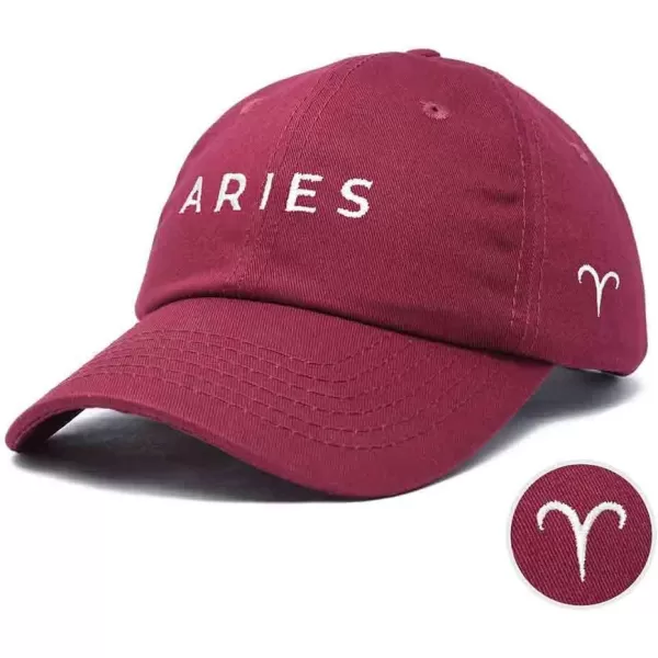 DALIX Aries Dad Hat Embroidered Zodiac Astrology Cotton Baseball Cap