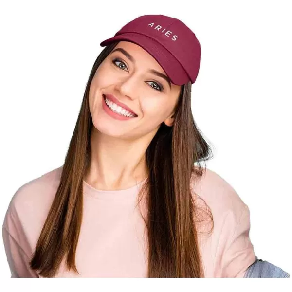 DALIX Aries Dad Hat Embroidered Zodiac Astrology Cotton Baseball Cap