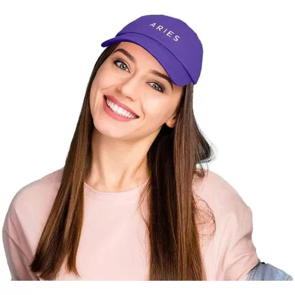 DALIX Aries Dad Hat Embroidered Zodiac Astrology Cotton Baseball Cap