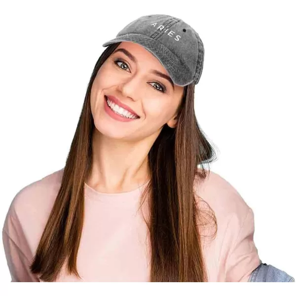 DALIX Aries Dad Hat Embroidered Zodiac Astrology Cotton Baseball Cap