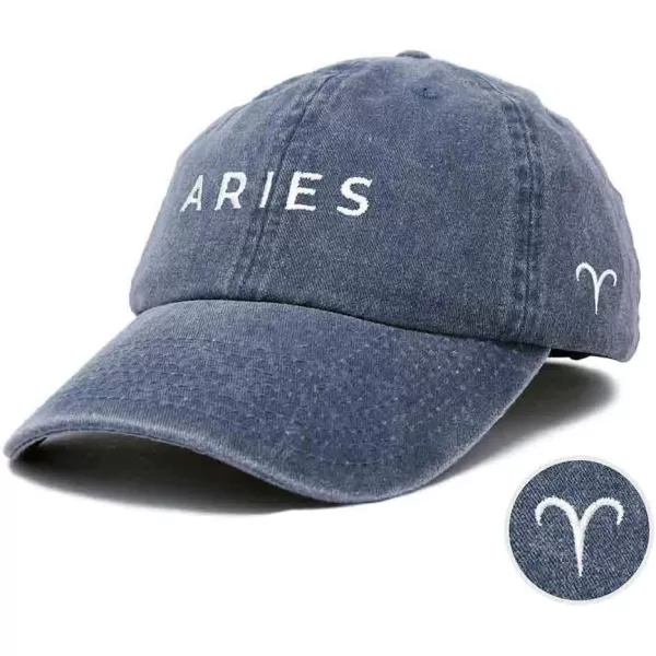 DALIX Aries Dad Hat Embroidered Zodiac Astrology Cotton Baseball Cap