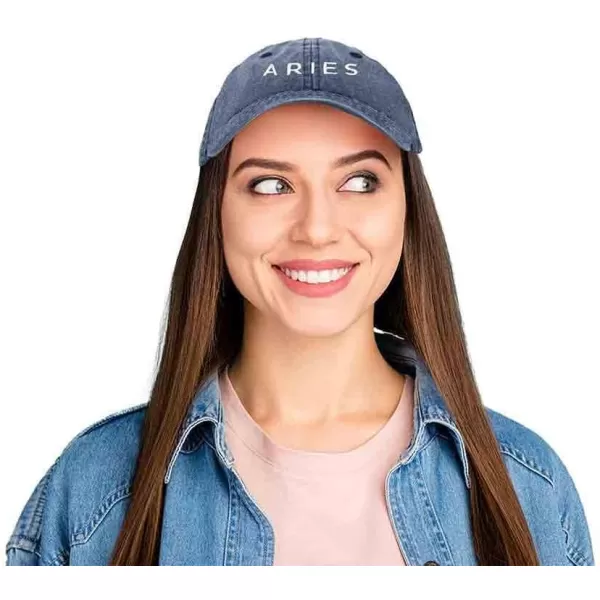 DALIX Aries Dad Hat Embroidered Zodiac Astrology Cotton Baseball Cap