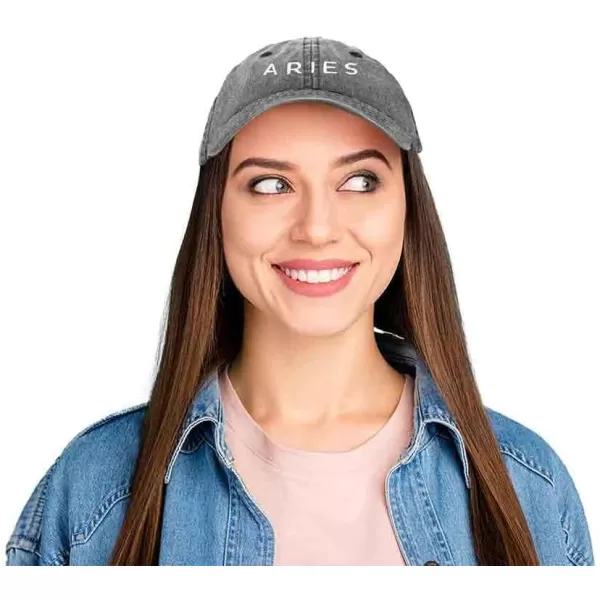 DALIX Aries Dad Hat Embroidered Zodiac Astrology Cotton Baseball Cap