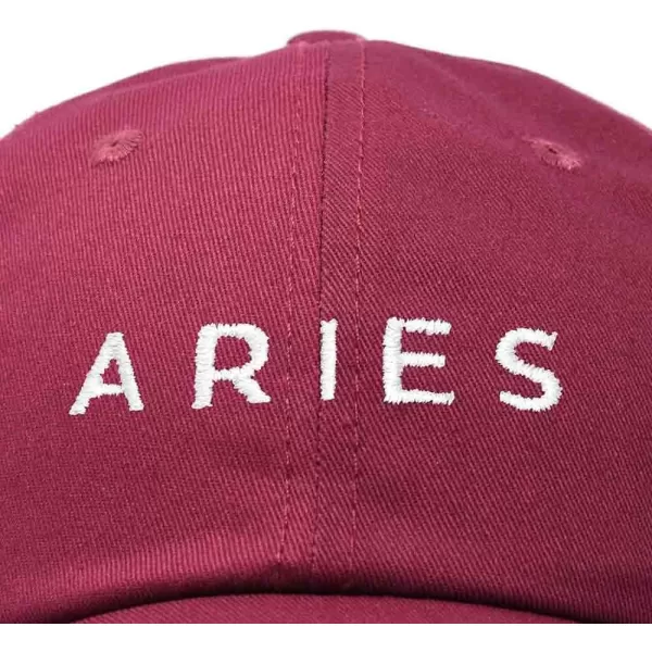 DALIX Aries Dad Hat Embroidered Zodiac Astrology Cotton Baseball Cap