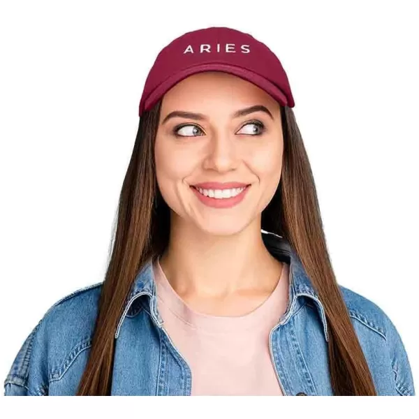 DALIX Aries Dad Hat Embroidered Zodiac Astrology Cotton Baseball Cap